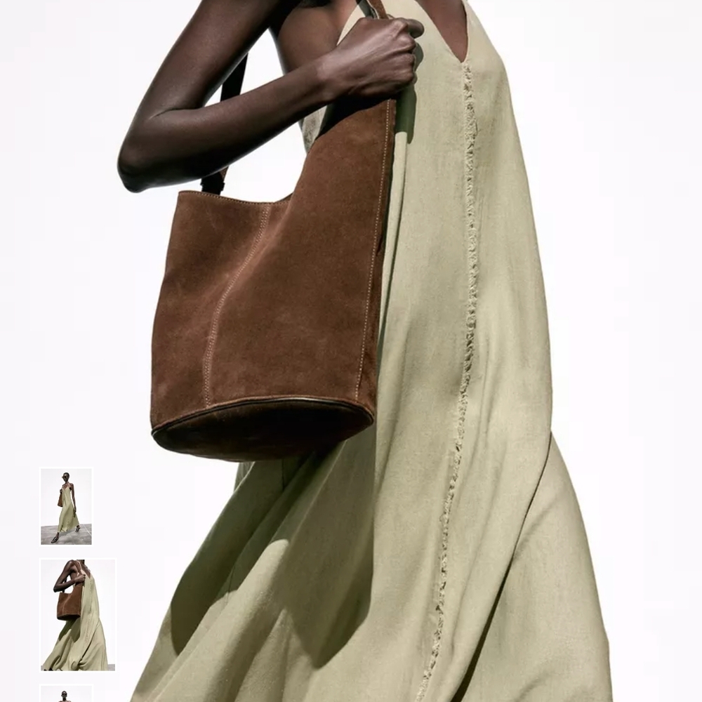 Zara Light Tan Maxi Dress - Picture 5 of 14